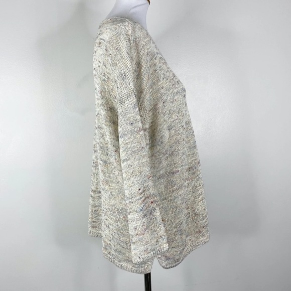 J. JILL Speckled Tan Linen Blend Sweater Sz. M - Picture 4 of 12